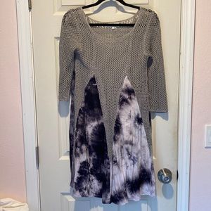 Knit and tie dye casual dress
